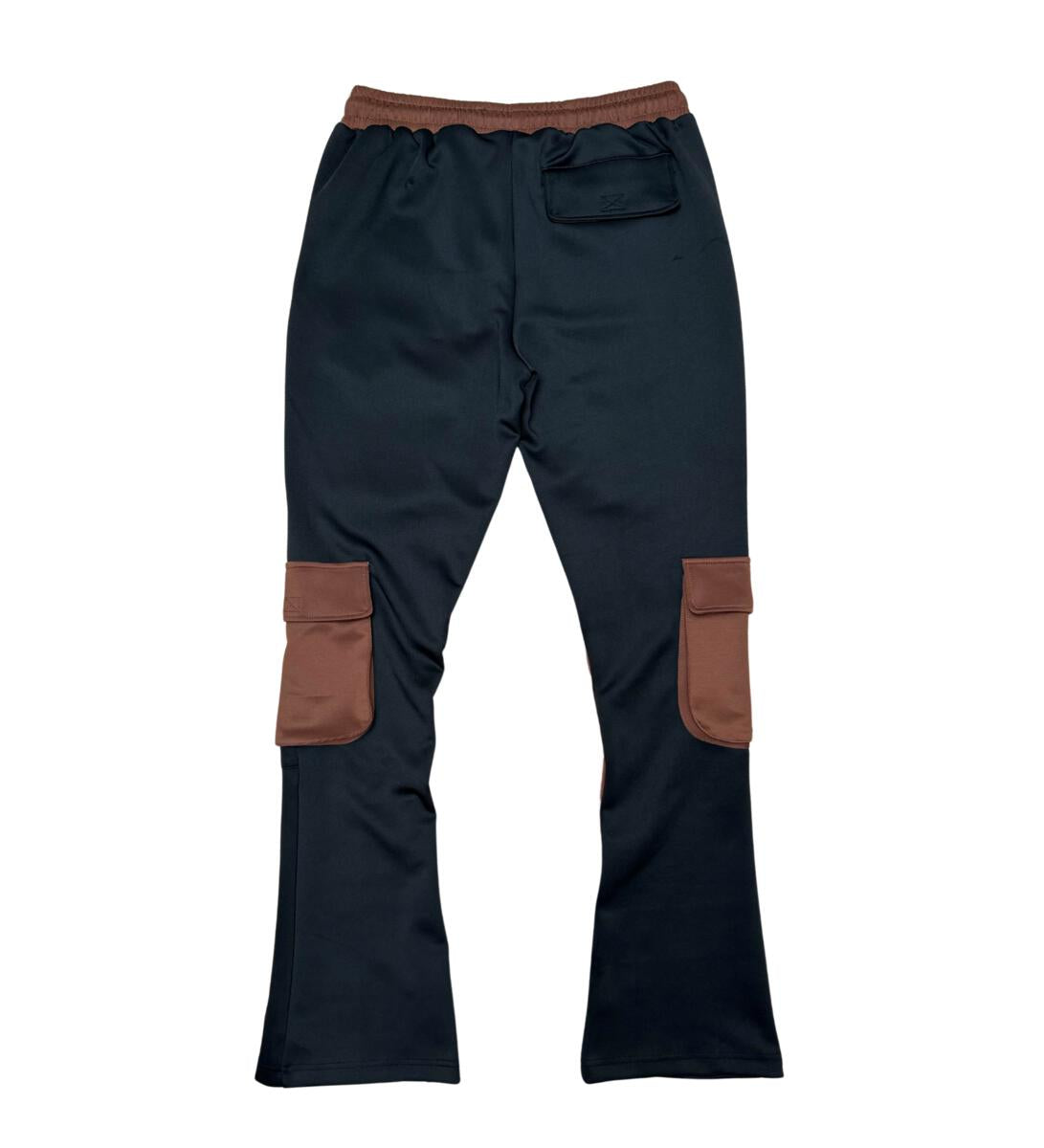 Tricot Stacked Joggers - Black/Brown