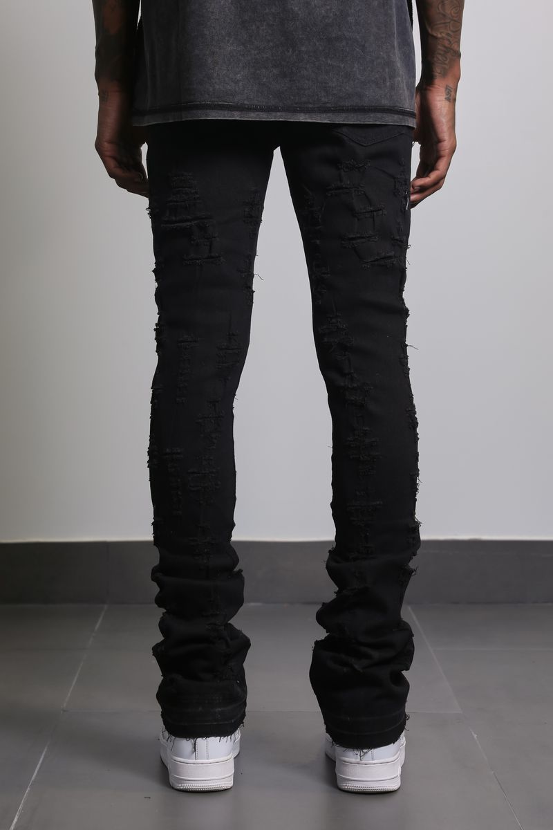 Vertical Rip Stacked Jeans