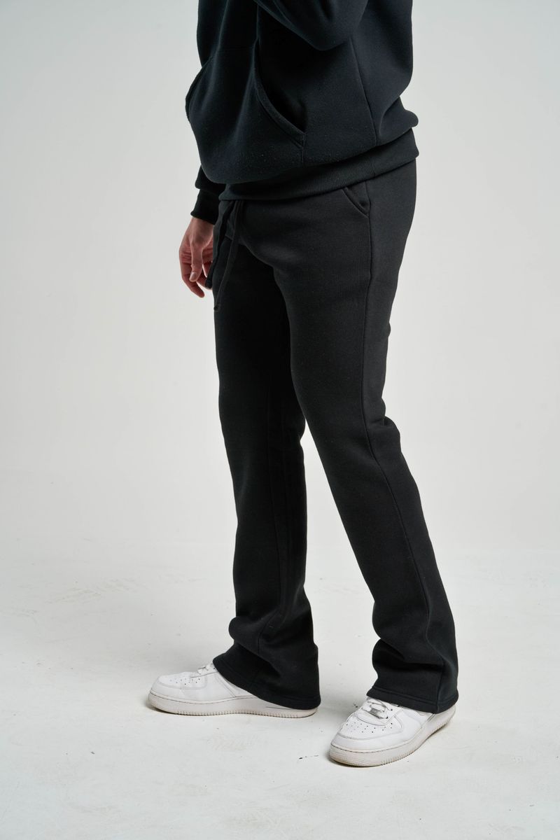 TJ Stacked Joggers - Black