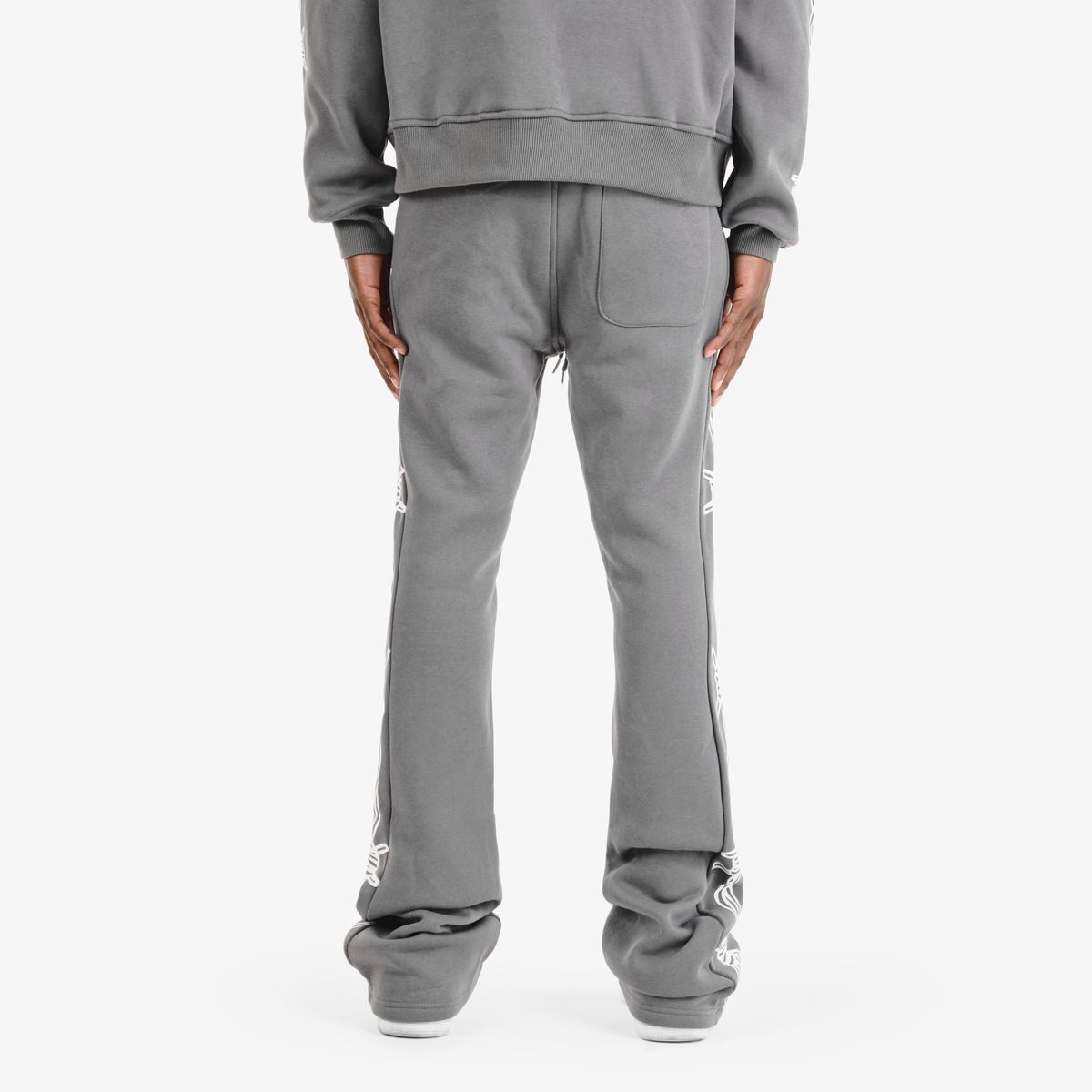 Heartless Stacked Joggers - Gray