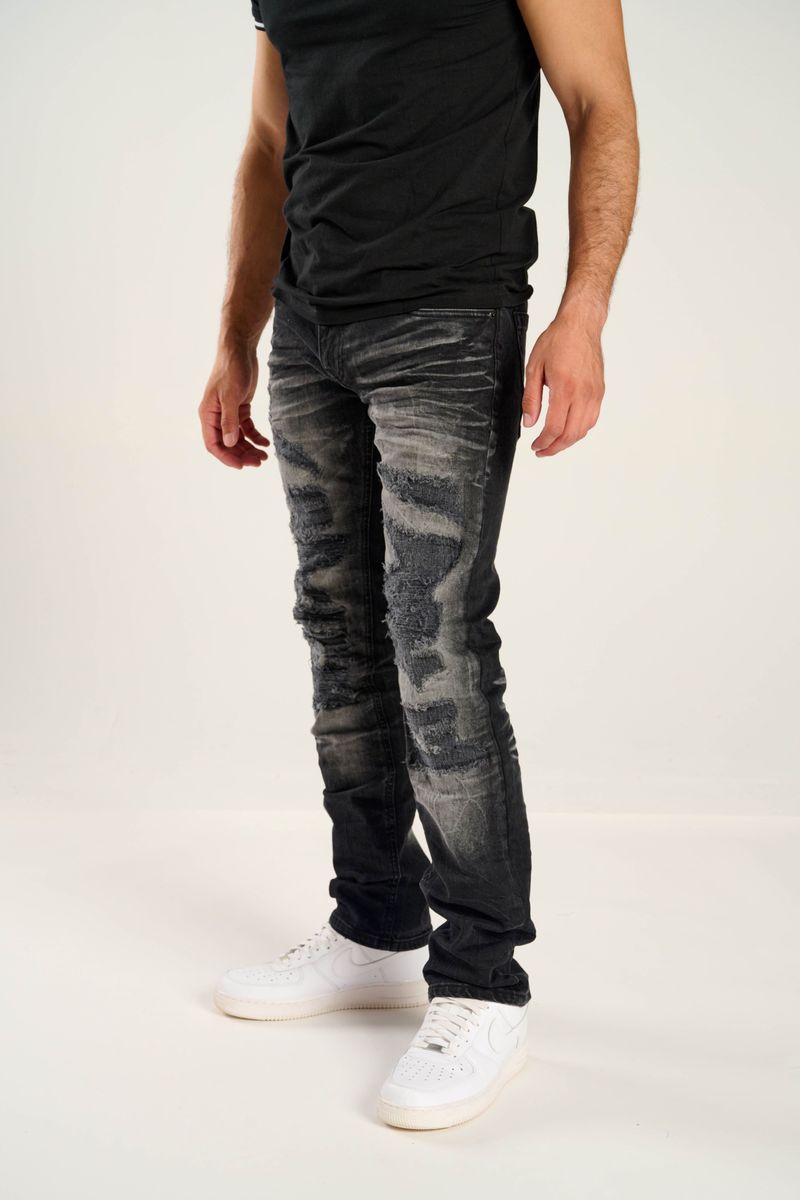 TJ Rip Repair Jeans - Shadow Black
