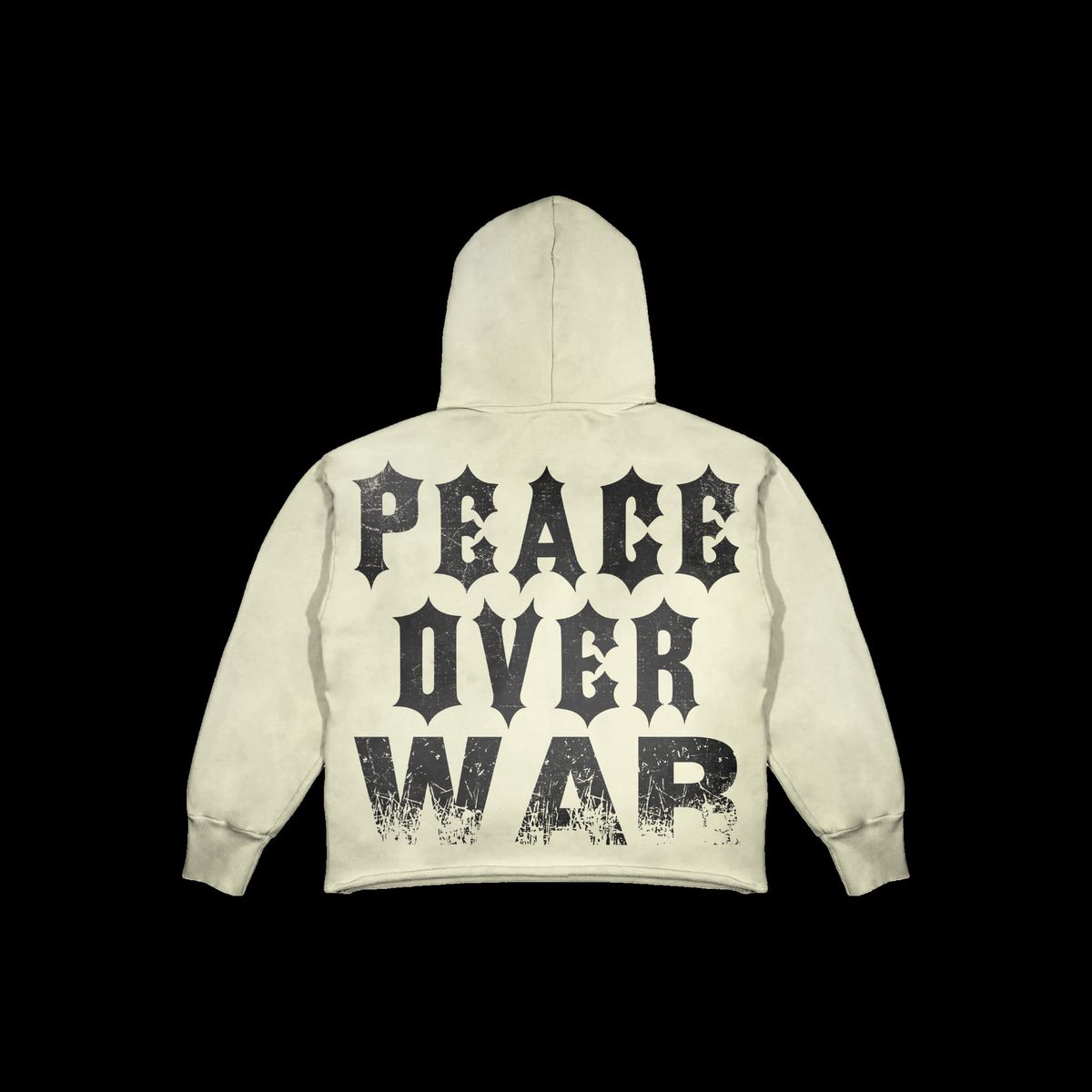 Soldier Helmet Cropped Hoody - Cream