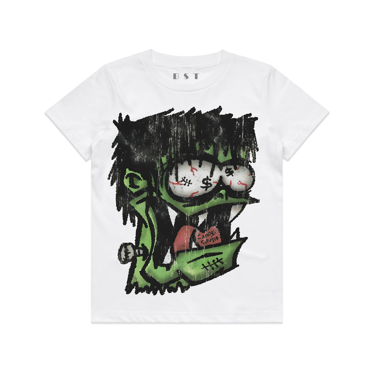 Kids Green Head Big Face T-shirt