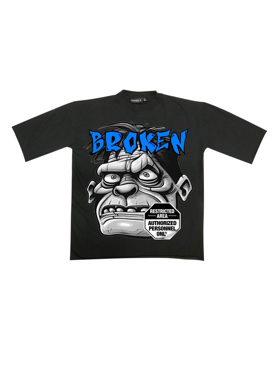 Broken Heart Cropped T-Shirt - Black