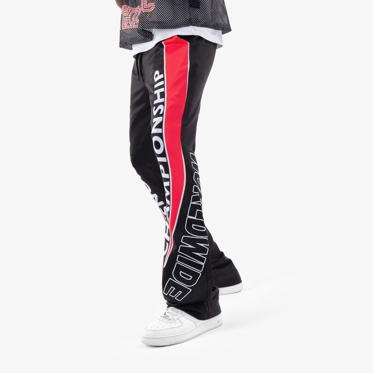 CR Stacked Joggers - Blk/Rd
