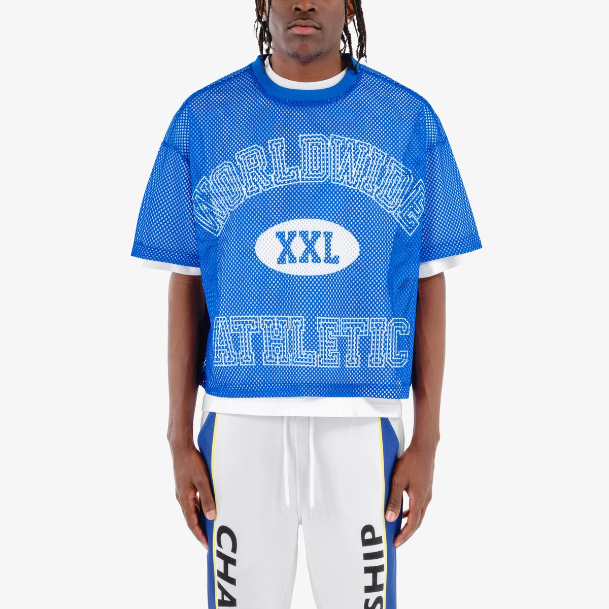 CR Worldwide Crop Jersey Blue