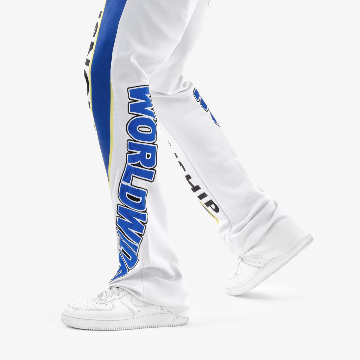 CR Stacked Joggers - Wht/Blue