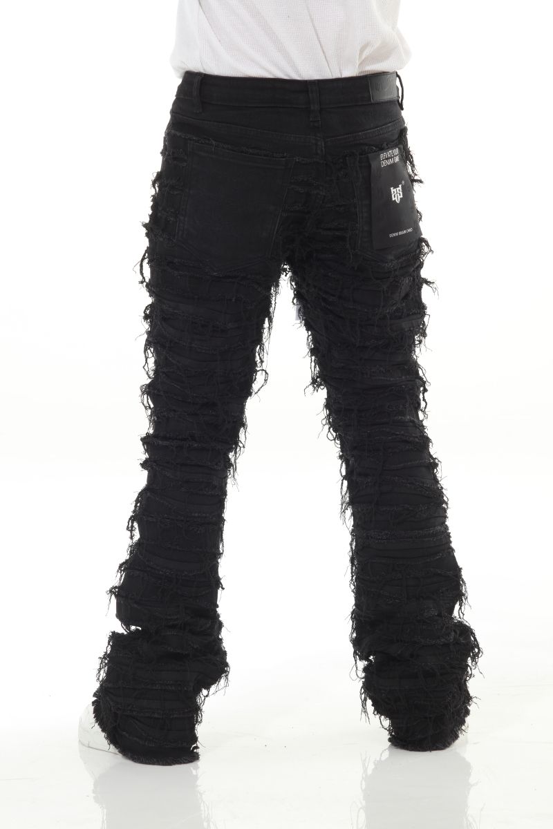 Stylo Furry Frayed Stacked Jeans