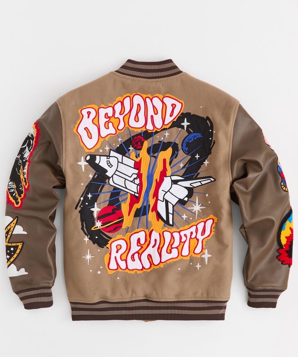Characters Varsity Jacket - Khaki