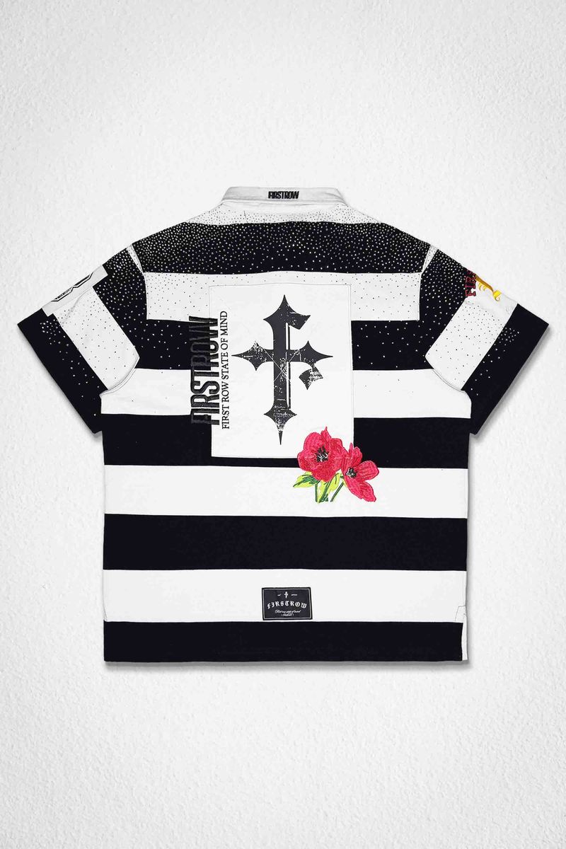 FR Polo Shirt - Blk/Wht