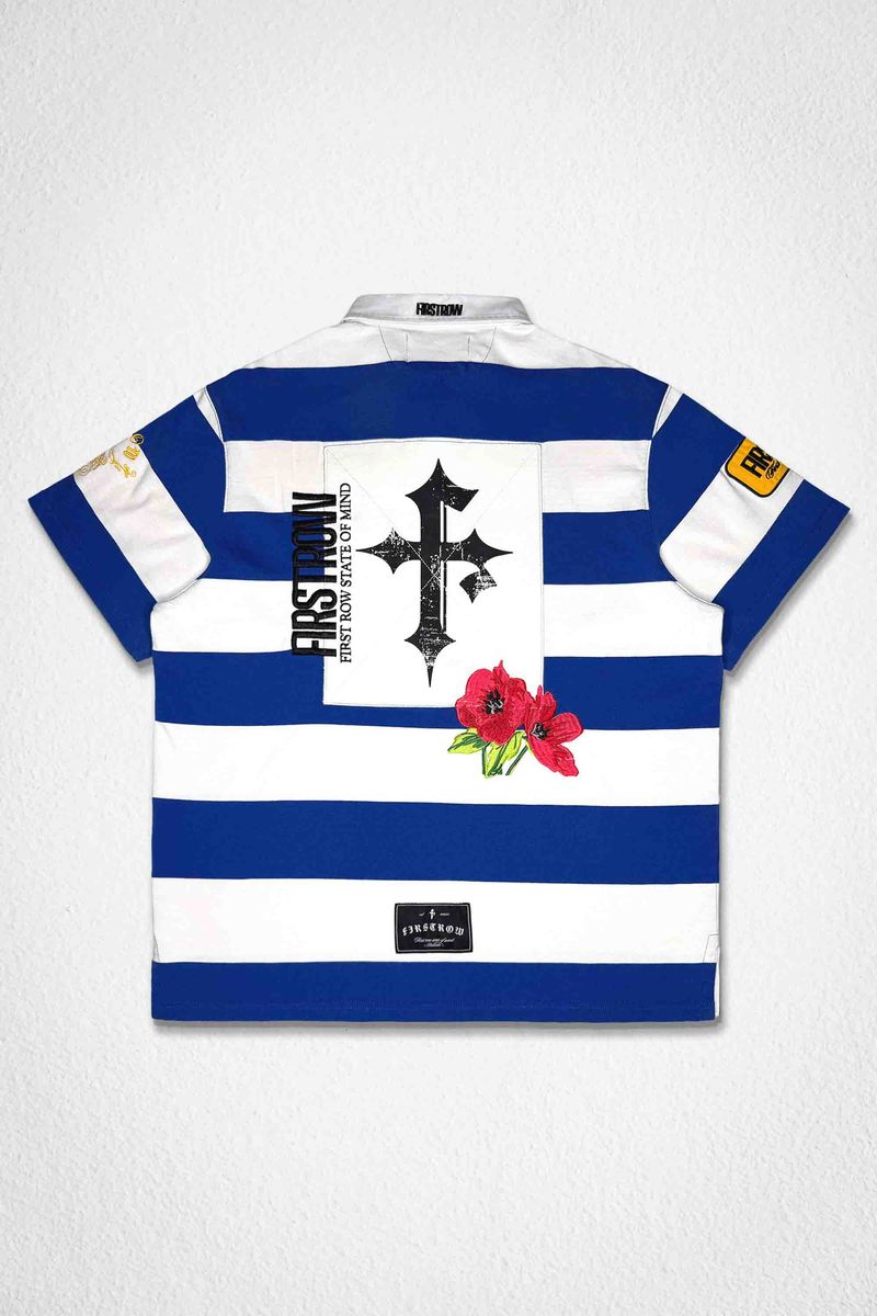 FR Polo Shirt - Blue/Gold