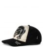 Rhinestone Panther Hat - White/Black