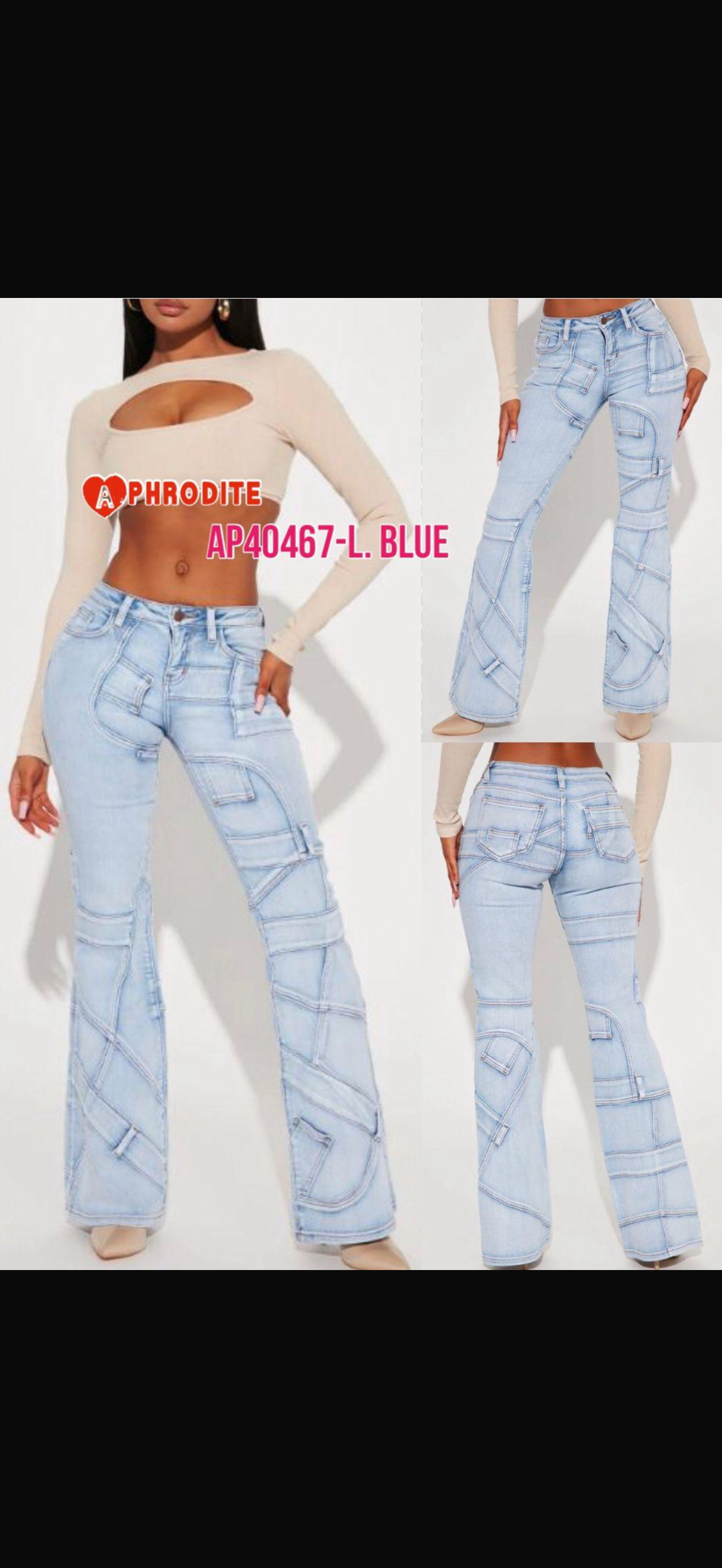 Mid Rise Illusion Flare Jeans