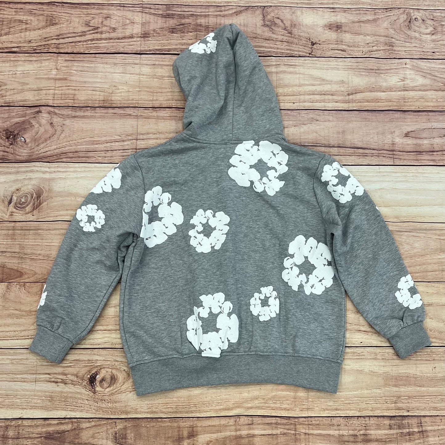 Flower Zip Jacket Grey