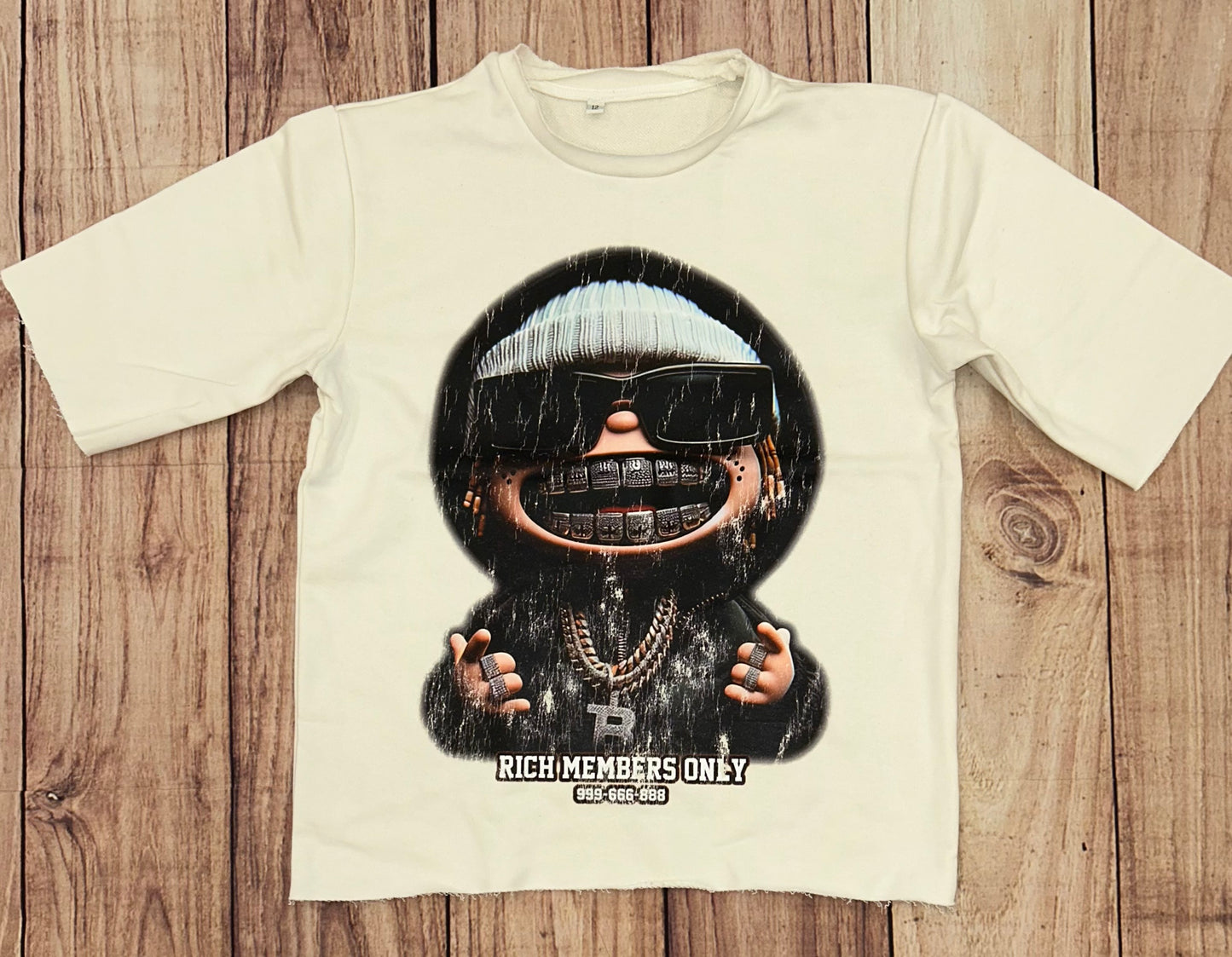 Kids Beanie Iced Grill Crop Shirt