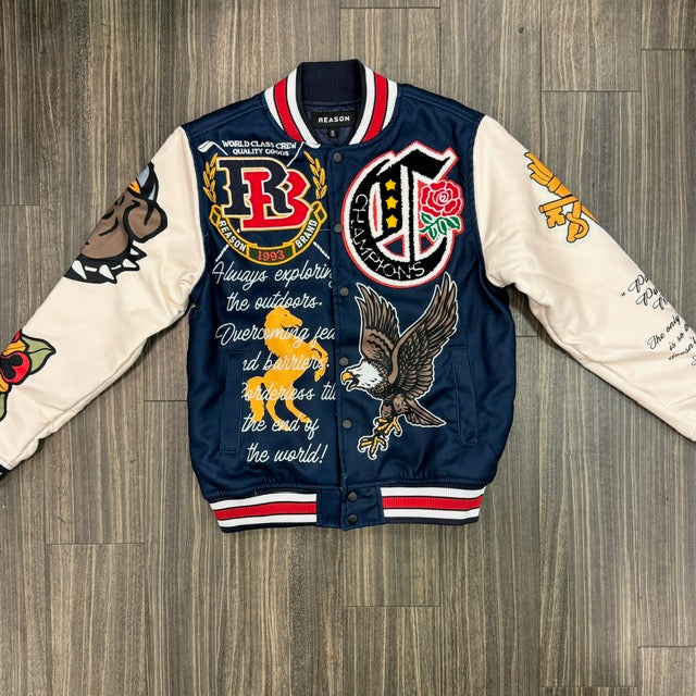 Navy Blue Varsity Jacket