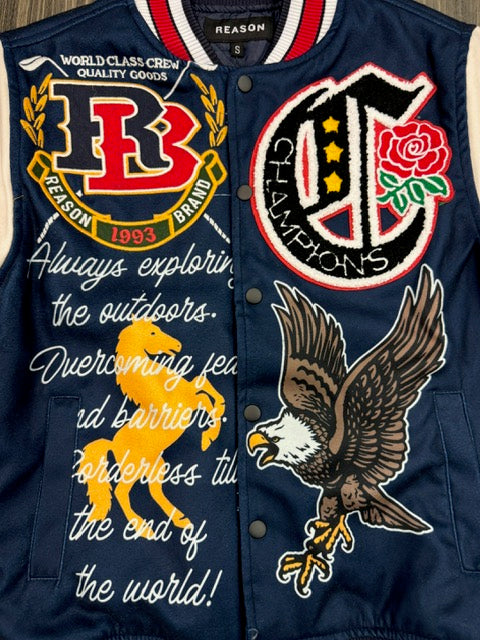 Navy Blue Varsity Jacket