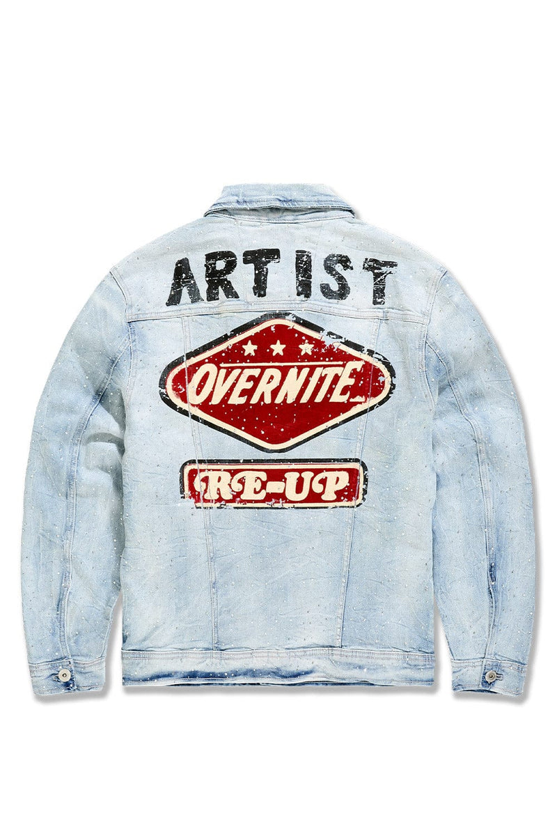Ice Blue Rhinestone Jean Jacket