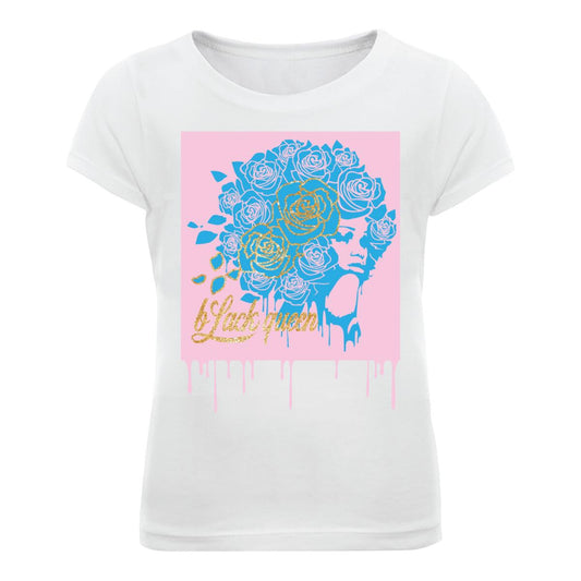 Girls Black Queen T-Shirt