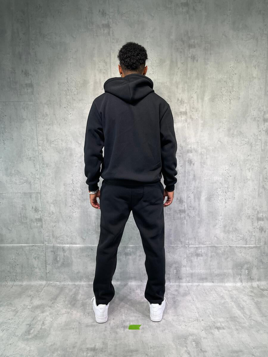 Men's Solid Zip Down Jogger Sets