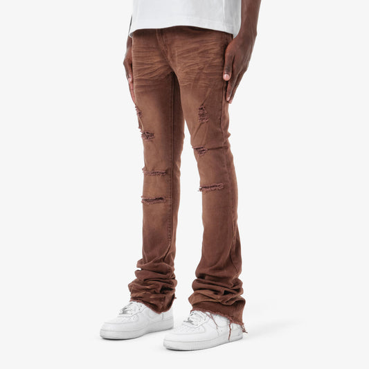 CR Brown Stacked Jeans