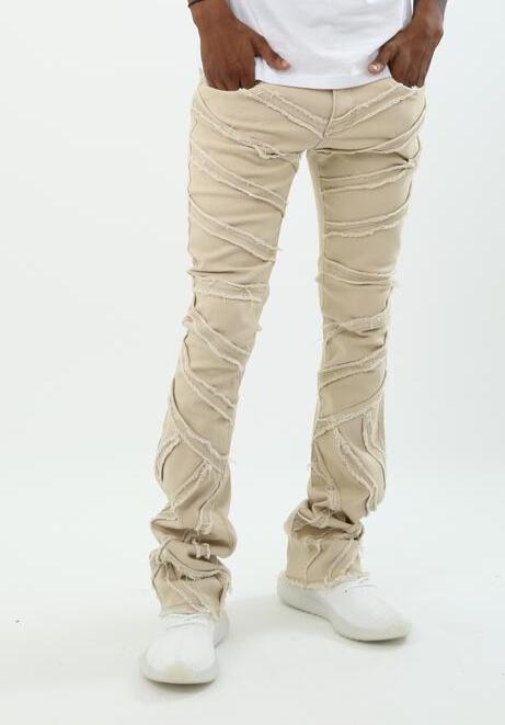 Khaki Stacked Jeans