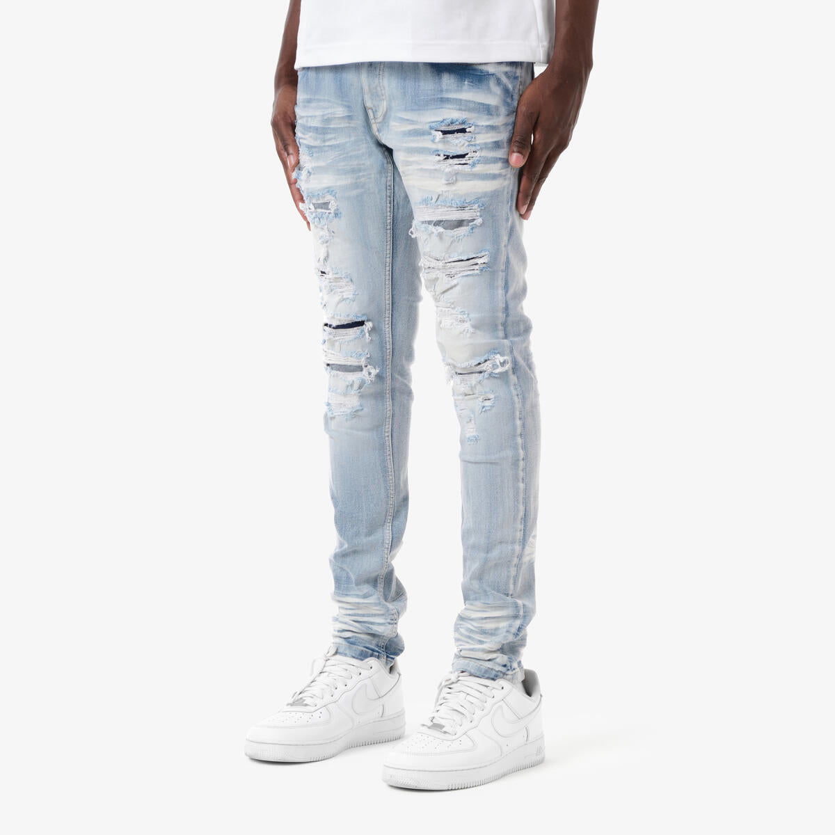 CR Ice Blue Rip w/ Backing Jeans