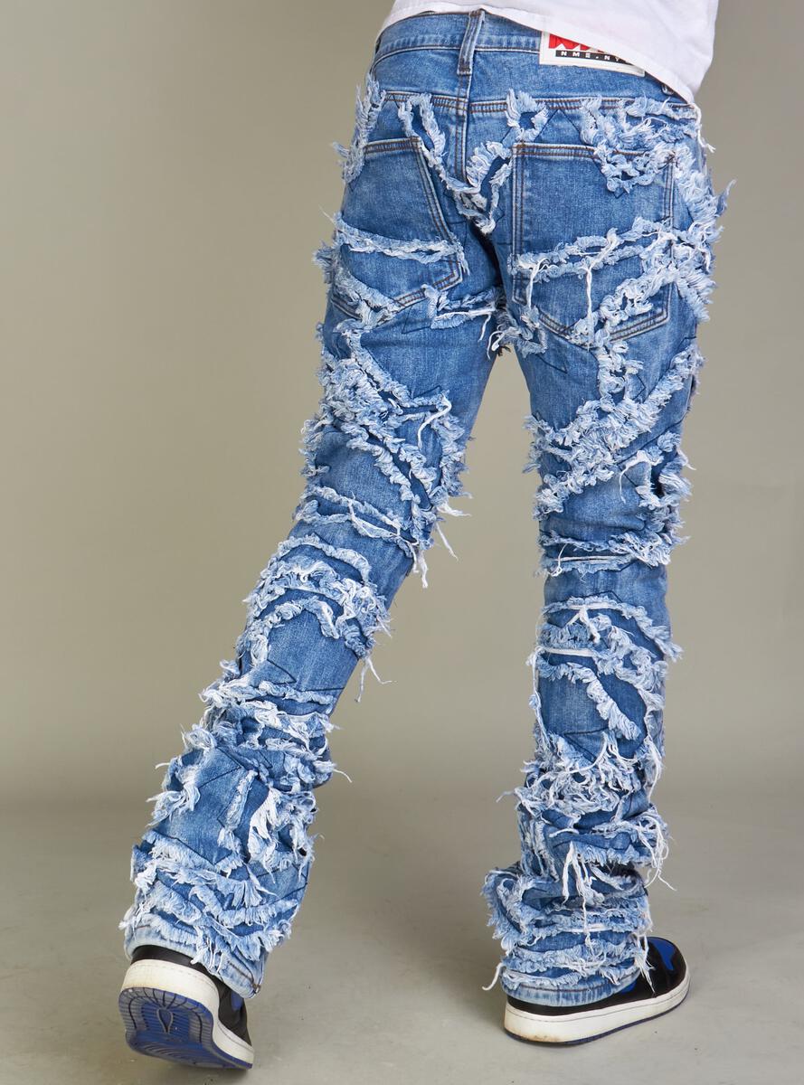 NME Blue Stacked Jeans