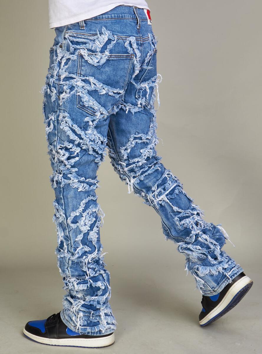 NME Blue Stacked Jeans