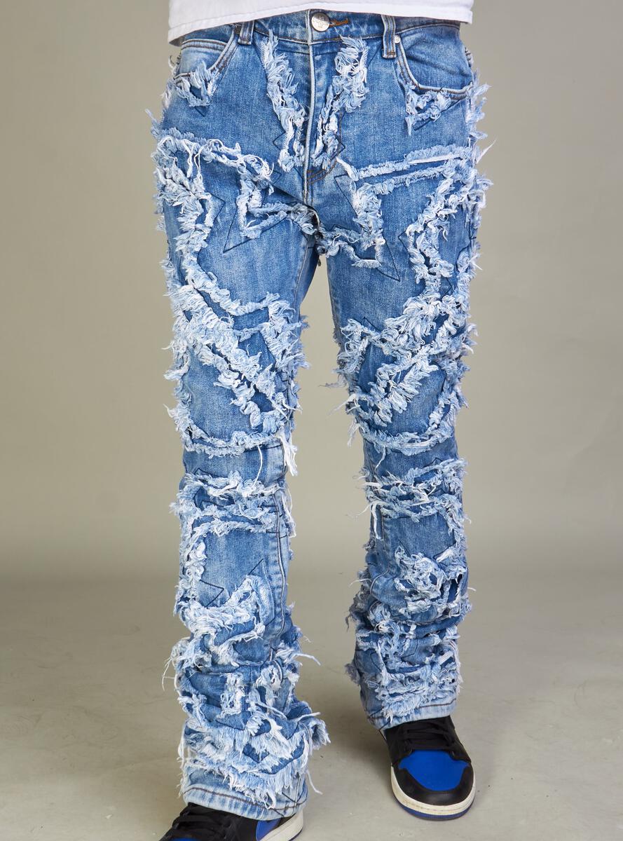 NME Blue Stacked Jeans