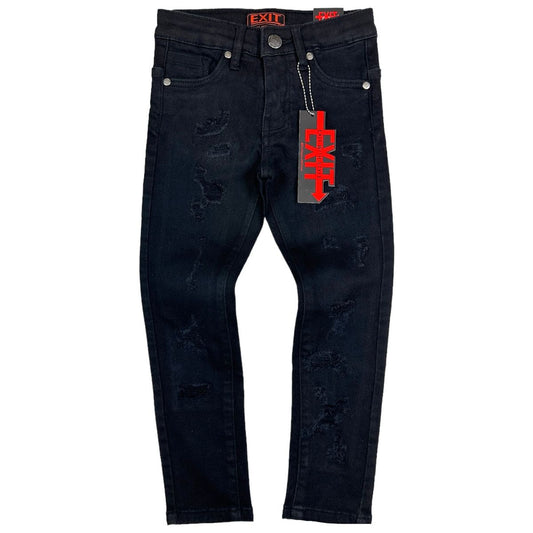 Kids Black Ex Rip Jeans