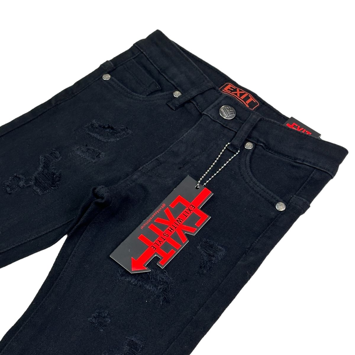 Kids Black Ex Rip Jeans