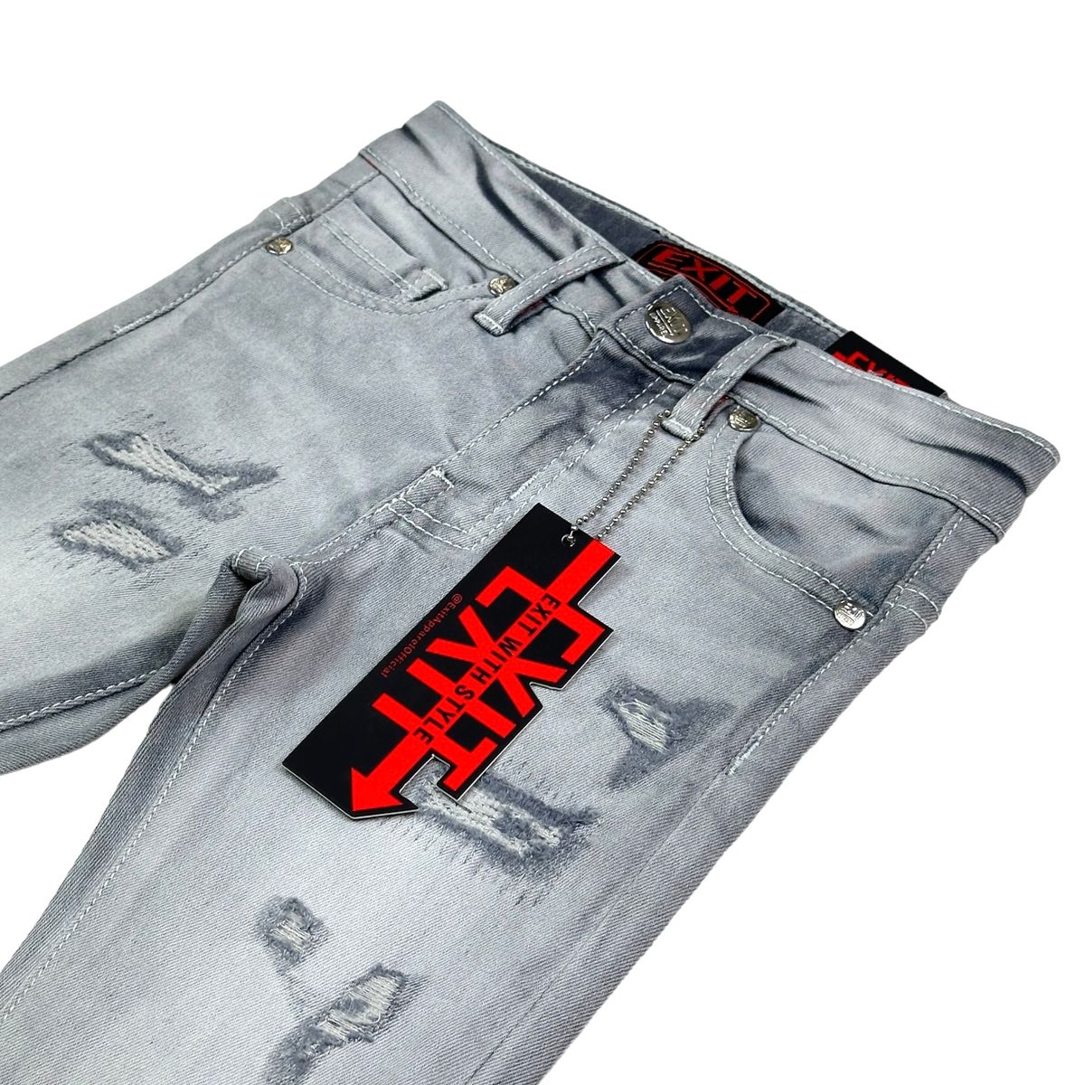 Kids Gray Ex Rip Jeans