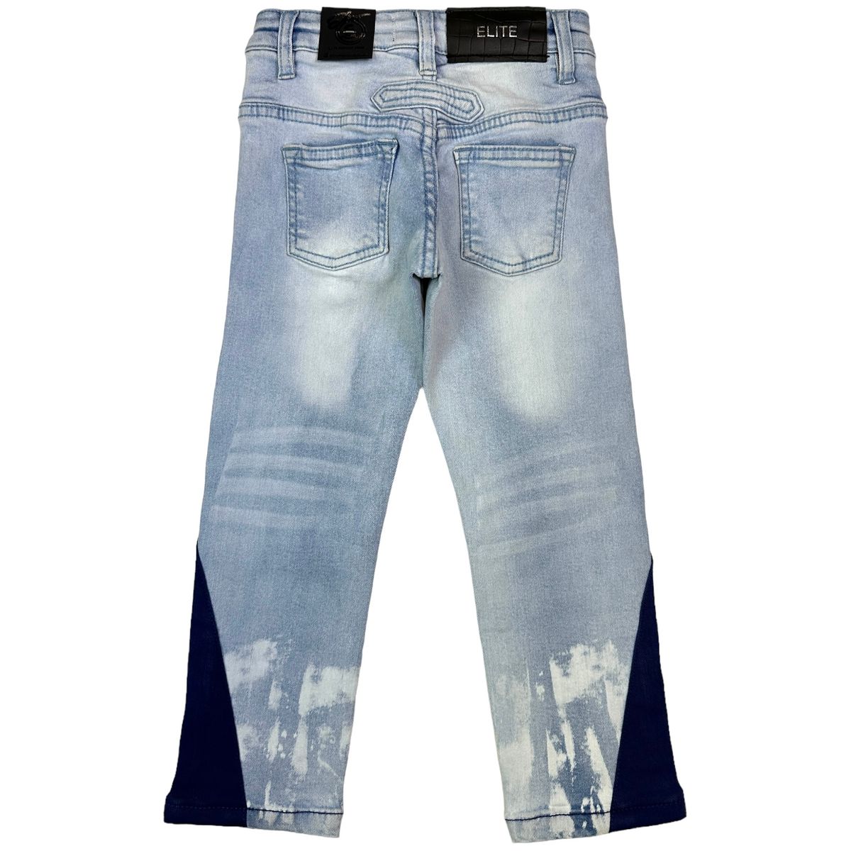 Triangle Bottom Straight Jeans - Blue