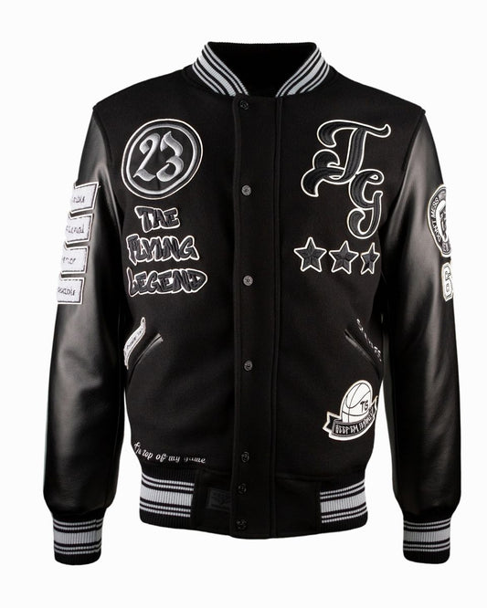 Black Flying Legend Varsity Jacket - Kids