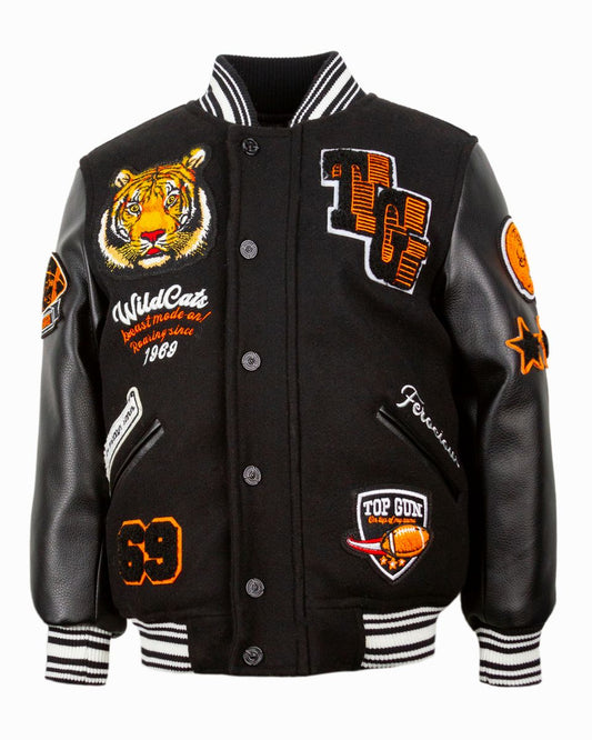 Kids Wildcat Varsity Jacket - Black