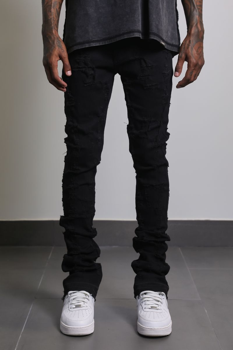 Vertical Rip Stacked Jeans