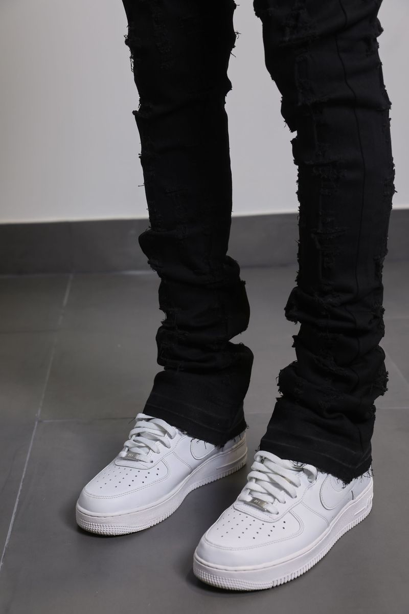 Vertical Rip Stacked Jeans