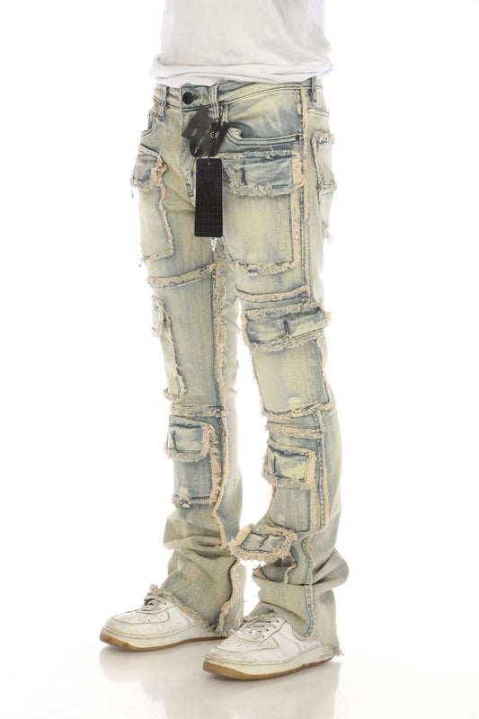Lt Tint Pockets Stacked Jeans