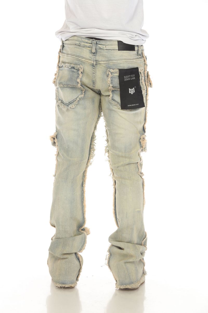 Lt Tint Pockets Stacked Jeans