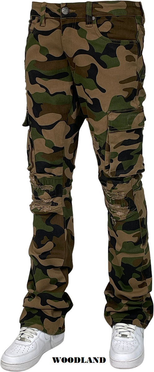 Camo Woodland Stacked Jeans