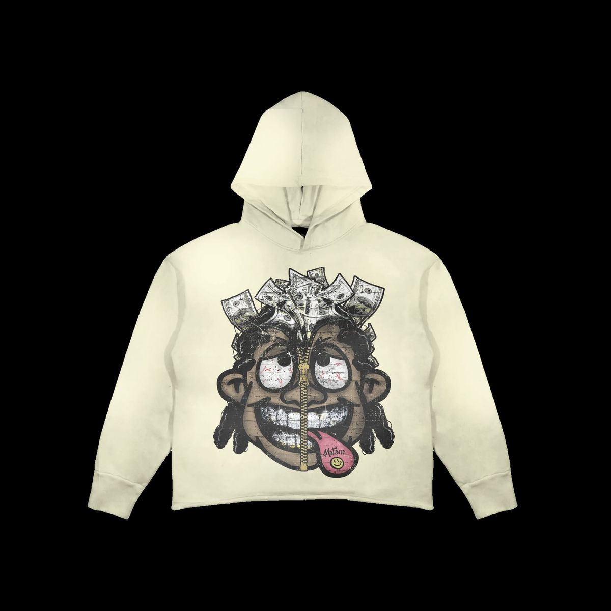 Head Full Cropped Hoody - Cream