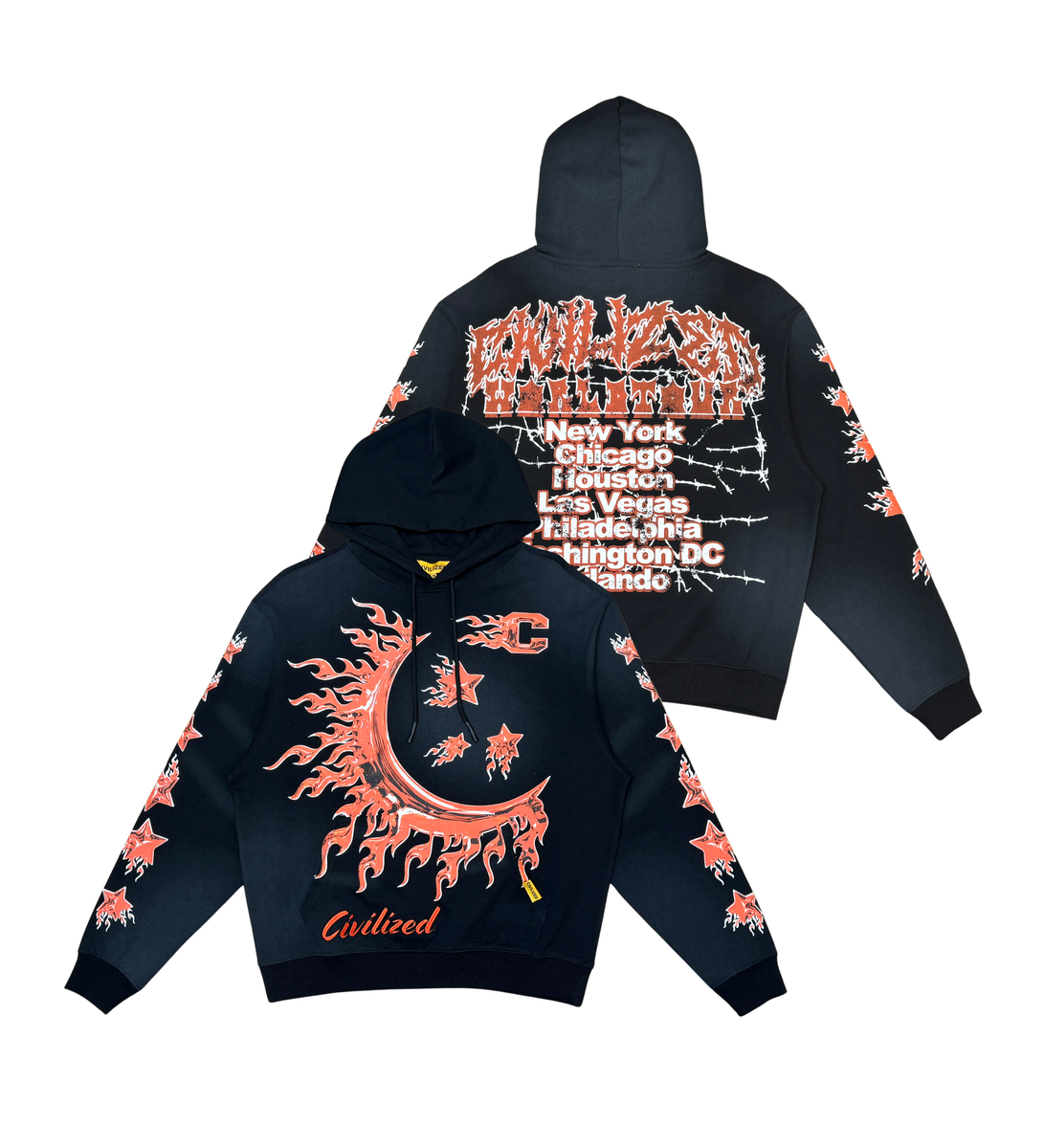 Civilized Crescent Hoody - Black