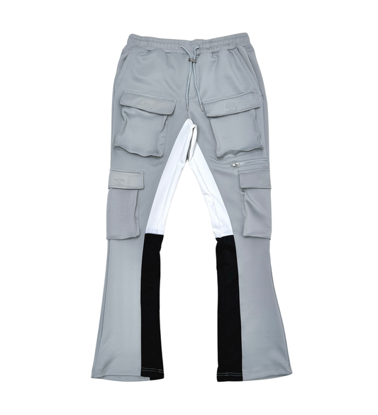 Tricot Stacked Joggers - Gray