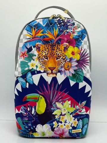 Flower Jungle Shark Backpack