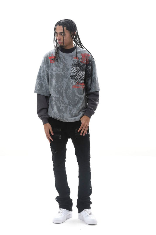 Dark Ages LS T-Shirt - Light Grey