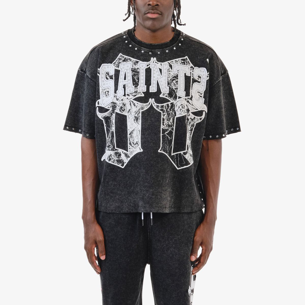 Black S/S Crop Shirt
