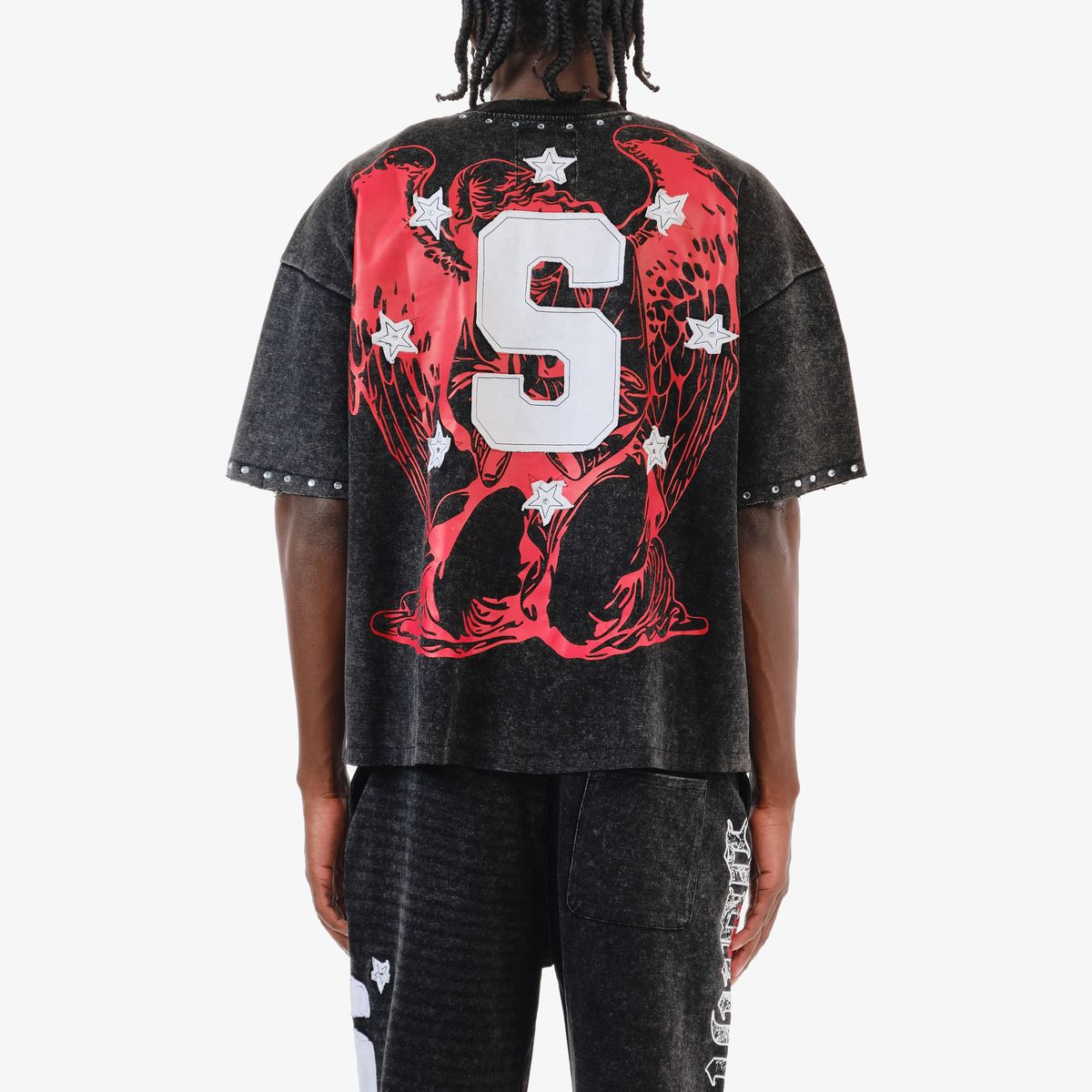 Black S/S Crop Shirt