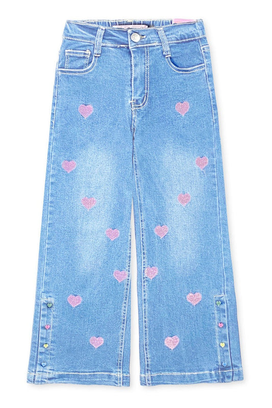 Embroidered Heart Jeans
