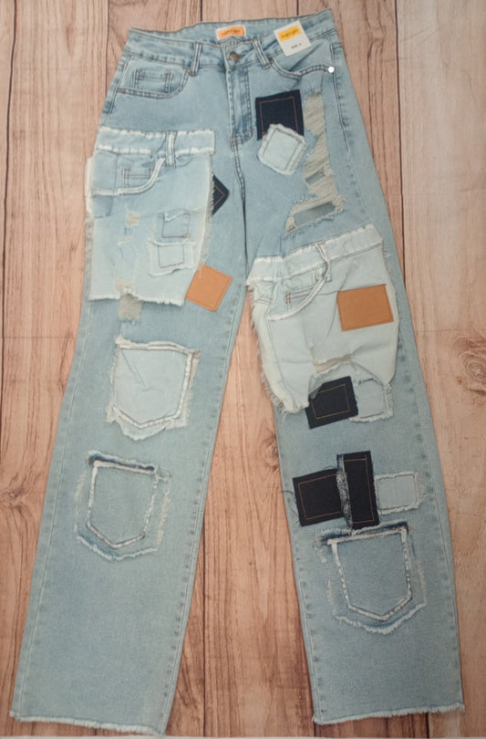 Stonewash Jean w/Pocket Patches